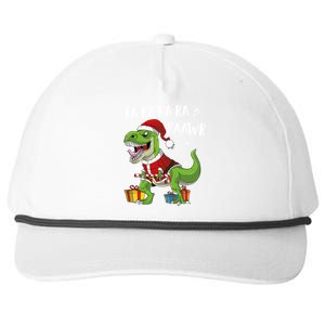 Fa Ra Ra Ra Ra Rawr Santa Dinosaur T Rex Funny Christmas Gift Snapback Five-Panel Rope Hat