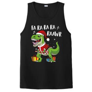 Fa Ra Ra Ra Ra Rawr Santa Dinosaur T Rex Funny Christmas Gift PosiCharge Competitor Tank