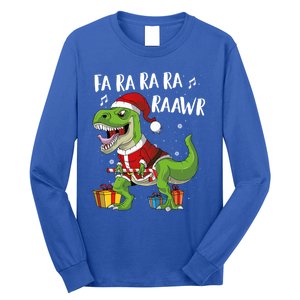 Fa Ra Ra Ra Ra Rawr Santa Dinosaur T Rex Funny Christmas Gift Long Sleeve Shirt