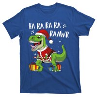 Fa Ra Ra Ra Ra Rawr Santa Dinosaur T Rex Funny Christmas Gift T-Shirt