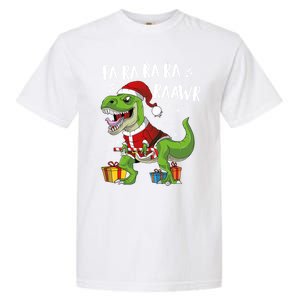 Fa Ra Ra Ra Ra Rawr Santa Dinosaur T Rex Funny Christmas Gift Garment-Dyed Heavyweight T-Shirt