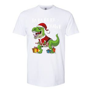 Fa Ra Ra Ra Ra Rawr Santa Dinosaur T Rex Funny Christmas Gift Softstyle CVC T-Shirt