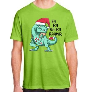 Fa Ra Ra Ra Raawr Christmas T Rex Dinosaur Adult ChromaSoft Performance T-Shirt