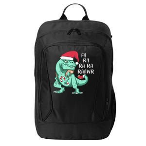 Fa Ra Ra Ra Raawr Christmas T Rex Dinosaur City Backpack