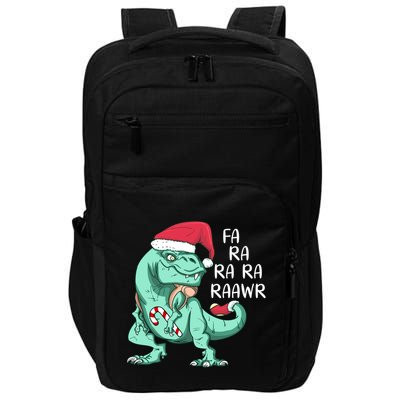 Fa Ra Ra Ra Raawr Christmas T Rex Dinosaur Impact Tech Backpack