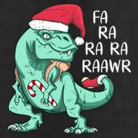 Fa Ra Ra Ra Raawr Christmas T Rex Dinosaur Beanie