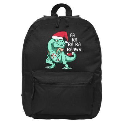 Fa Ra Ra Ra Raawr Christmas T Rex Dinosaur 16 in Basic Backpack