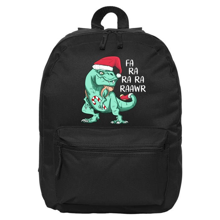 Fa Ra Ra Ra Raawr Christmas T Rex Dinosaur 16 in Basic Backpack