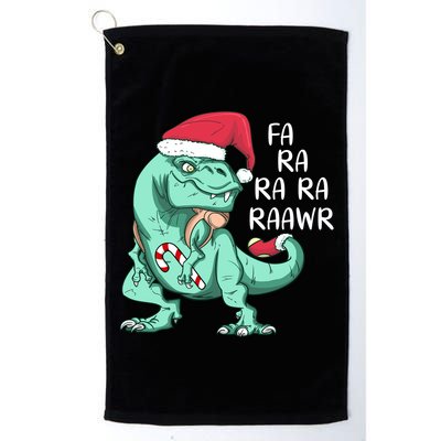 Fa Ra Ra Ra Raawr Christmas T Rex Dinosaur Golf Towel