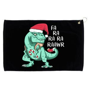 Fa Ra Ra Ra Raawr Christmas T Rex Dinosaur Grommeted Golf Towel