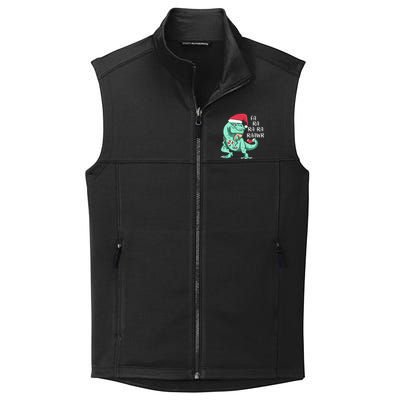 Fa Ra Ra Ra Raawr Christmas T Rex Dinosaur Collective Smooth Fleece Vest