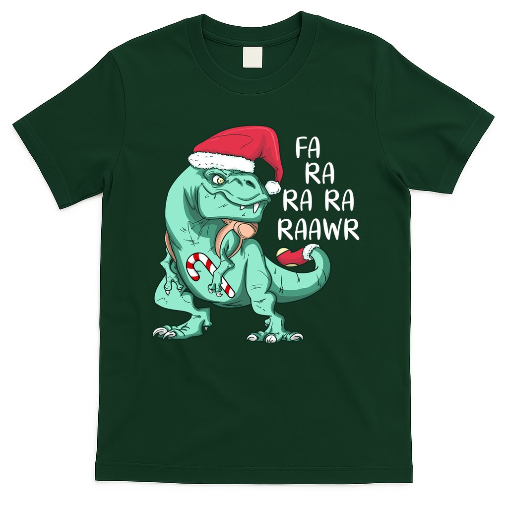 Fa Ra Ra Ra Raawr Christmas T Rex Dinosaur T-Shirt