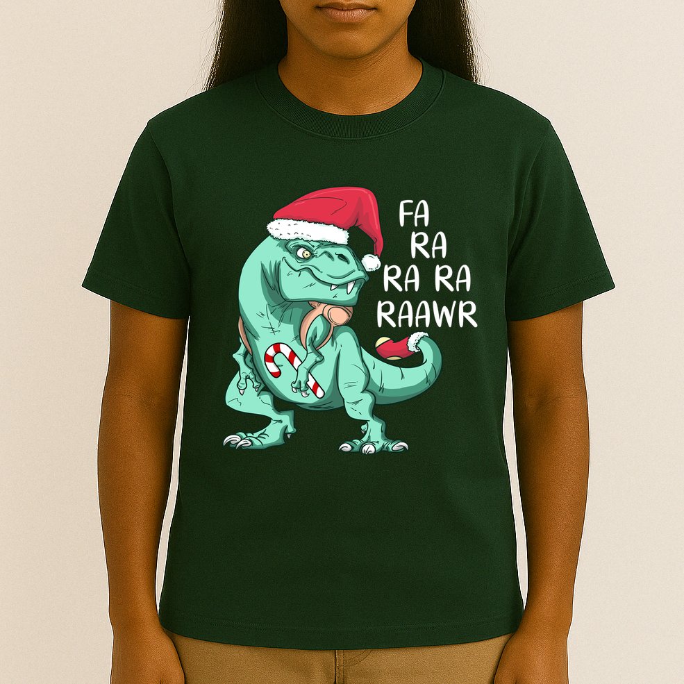 Fa Ra Ra Ra Raawr Christmas T Rex Dinosaur T-Shirt