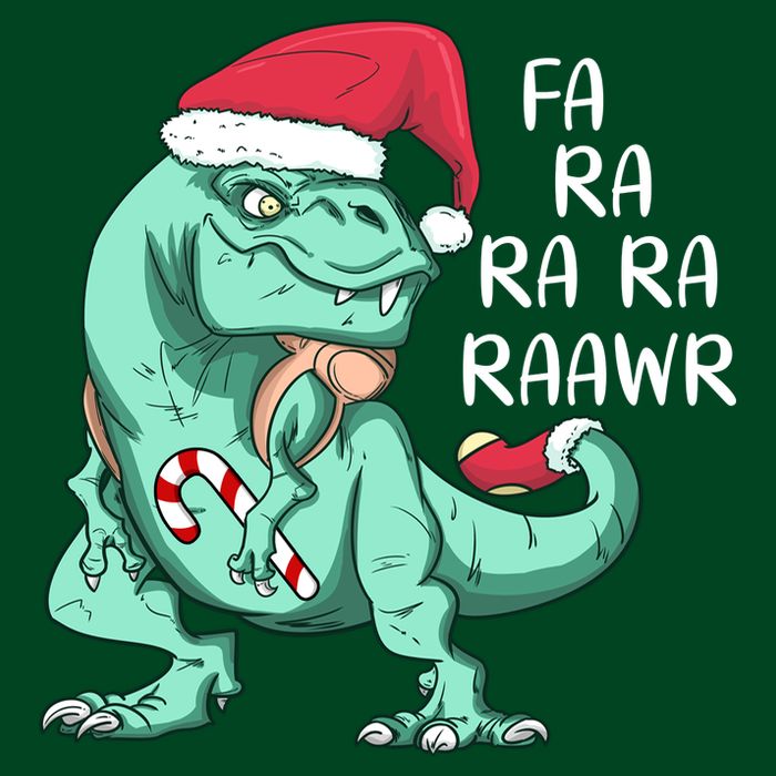 Fa Ra Ra Ra Raawr Christmas T Rex Dinosaur T-Shirt