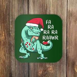 Fa Ra Ra Ra Raawr Christmas T Rex Dinosaur Coaster