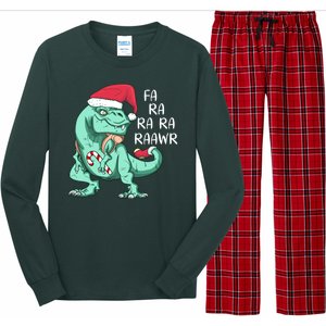 Fa Ra Ra Ra Raawr Christmas T Rex Dinosaur Long Sleeve Pajama Set