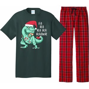 Fa Ra Ra Ra Raawr Christmas T Rex Dinosaur Pajama Set