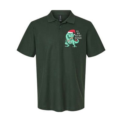 Fa Ra Ra Ra Raawr Christmas T Rex Dinosaur Softstyle Adult Sport Polo