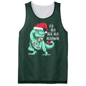 Fa Ra Ra Ra Raawr Christmas T Rex Dinosaur Mesh Reversible Basketball Jersey Tank