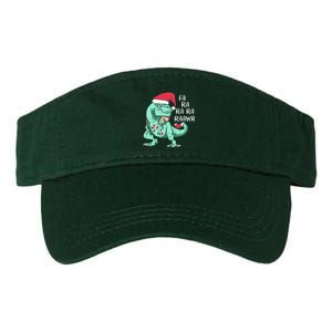 Fa Ra Ra Ra Raawr Christmas T Rex Dinosaur Valucap Bio-Washed Visor