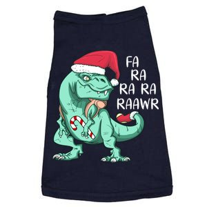 Fa Ra Ra Ra Raawr Christmas T Rex Dinosaur Doggie Tank