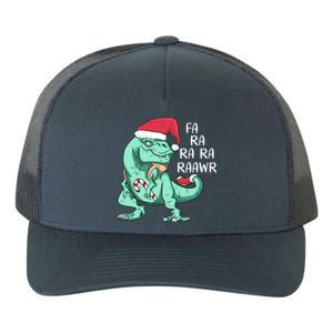 Fa Ra Ra Ra Raawr Christmas T Rex Dinosaur Yupoong Adult 5-Panel Trucker Hat