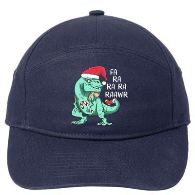 Fa Ra Ra Ra Raawr Christmas T Rex Dinosaur 7-Panel Snapback Hat