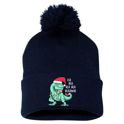 Fa Ra Ra Ra Raawr Christmas T Rex Dinosaur Pom Pom 12in Knit Beanie