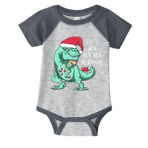 Fa Ra Ra Ra Raawr Christmas T Rex Dinosaur Infant Baby Jersey Bodysuit