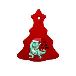 Fa Ra Ra Ra Raawr Christmas T Rex Dinosaur Ceramic Tree Ornament