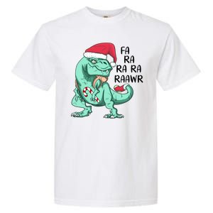 Fa Ra Ra Ra Raawr Christmas T Rex Dinosaur Garment-Dyed Heavyweight T-Shirt