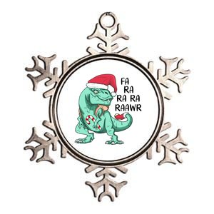 Fa Ra Ra Ra Raawr Christmas T Rex Dinosaur Metallic Star Ornament