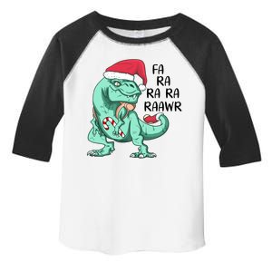 Fa Ra Ra Ra Raawr Christmas T Rex Dinosaur Toddler Fine Jersey T-Shirt