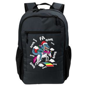 Fa Ra Rawr Tgreat Giftrex Dinosaur Riding Reindeer Unicorn Christmas Gift Daily Commute Backpack