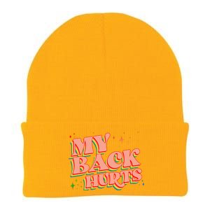 Funny Retro Rainbow My Back Hurts Knit Cap Winter Beanie