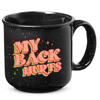 Funny Retro Rainbow My Back Hurts 15oz Campfire Ceramic Mug
