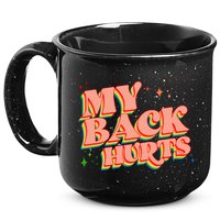 Funny Retro Rainbow My Back Hurts 15oz Campfire Ceramic Mug