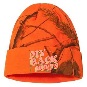 Funny Retro Rainbow My Back Hurts Kati Licensed 12" Camo Beanie