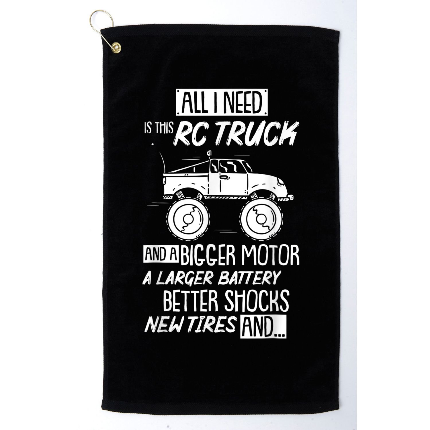 Funny RC Racing RC Truck Radio Controlled RC Car Saying Golf Towel