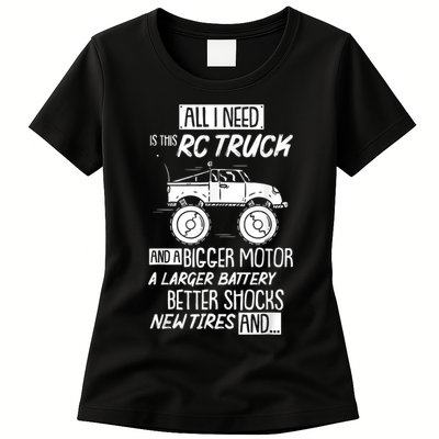 Funny RC Racing RC Truck Radio Controlled RC Car Saying Womens T-Shirt