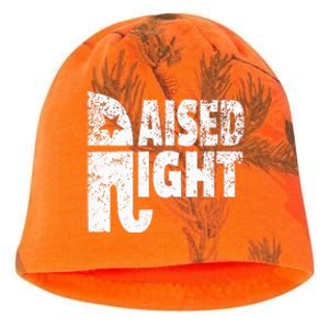 Funny Raised Right Elephant Vote Republican Party Red State Kati - Camo Knit Beanie