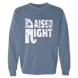 Funny Raised Right Elephant Vote Republican Party Red State Garment-Dyed Sweatshirt