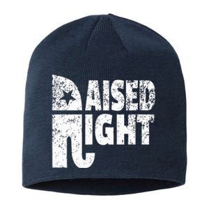 Funny Raised Right Elephant Vote Republican Party Red State Sustainable Beanie