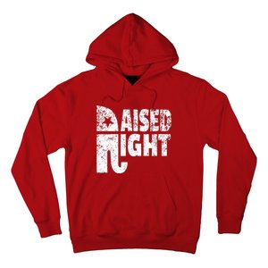 Funny Raised Right Elephant Vote Republican Party Red State Hoodie