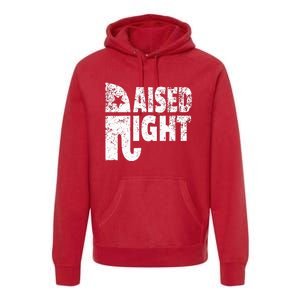 Funny Raised Right Elephant Vote Republican Party Red State Premium Hoodie