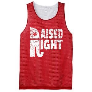 Funny Raised Right Elephant Vote Republican Party Red State Mesh Reversible Basketball Jersey Tank