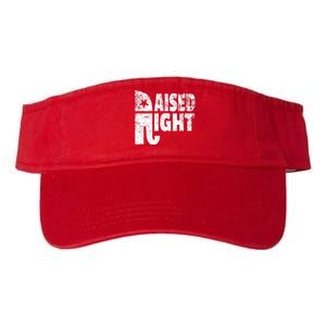 Funny Raised Right Elephant Vote Republican Party Red State Valucap Bio-Washed Visor