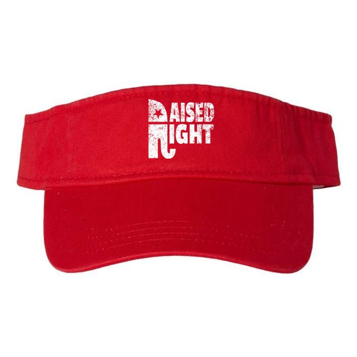 Funny Raised Right Elephant Vote Republican Party Red State Valucap Bio-Washed Visor