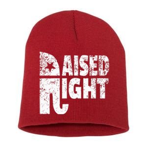 Funny Raised Right Elephant Vote Republican Party Red State Short Acrylic Beanie