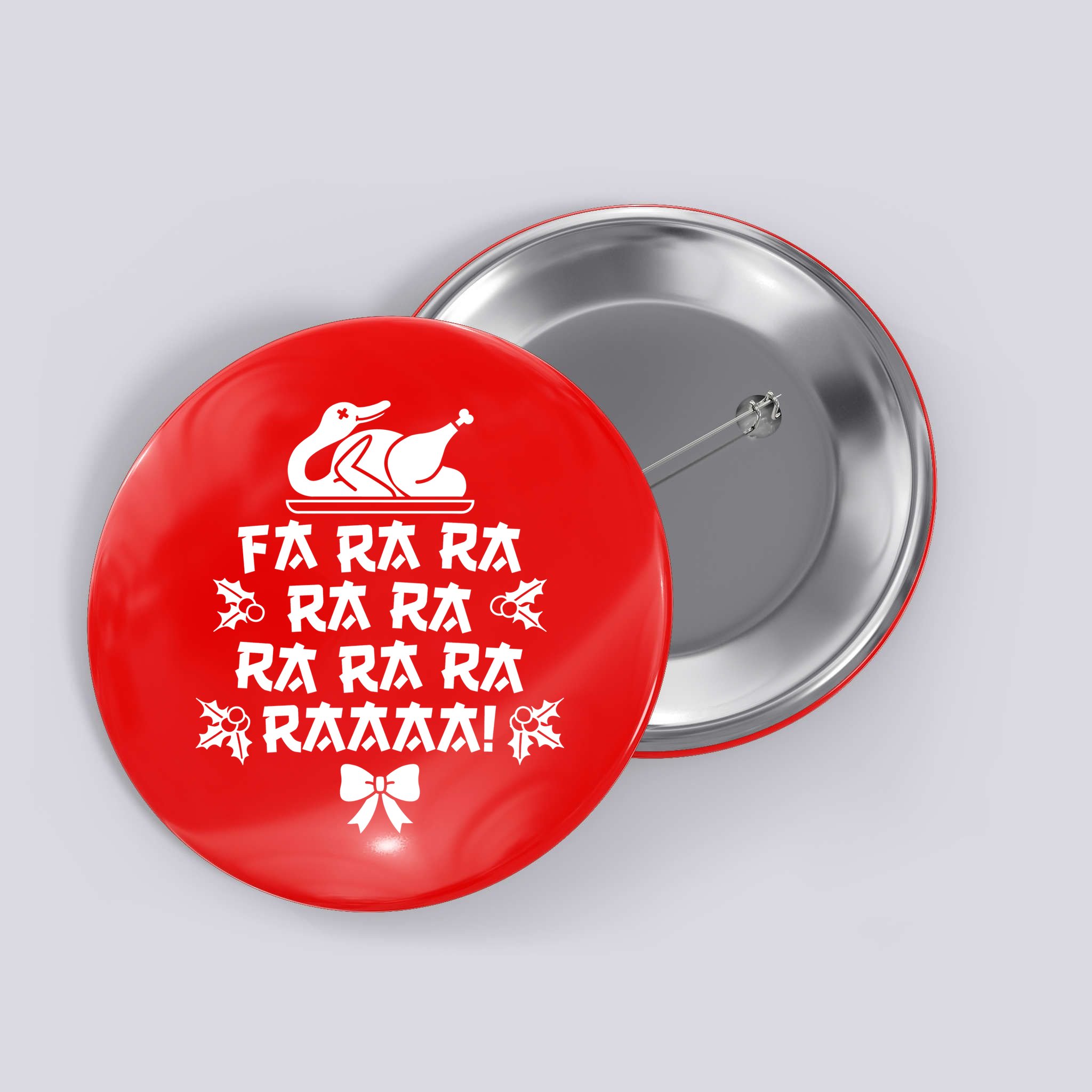 Fa Ra Ra Christmas Duck Button
